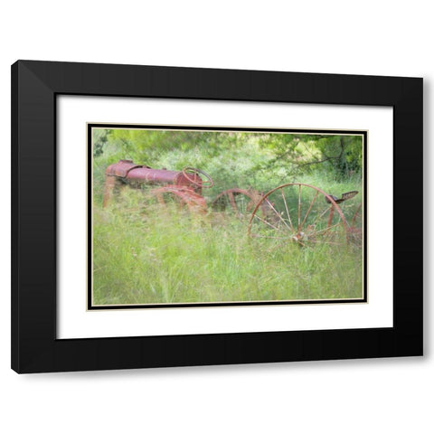 Old Tractor II Black Modern Wood Framed Art Print with Double Matting by Mahan, Kathy