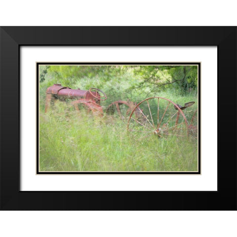 Old Tractor II Black Modern Wood Framed Art Print with Double Matting by Mahan, Kathy