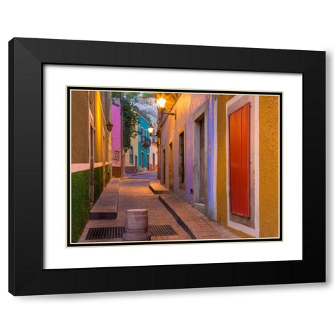 Colorful Street II Black Modern Wood Framed Art Print with Double Matting by Mahan, Kathy
