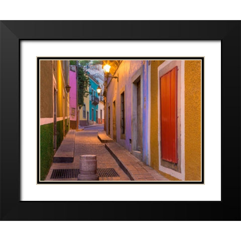 Colorful Street II Black Modern Wood Framed Art Print with Double Matting by Mahan, Kathy