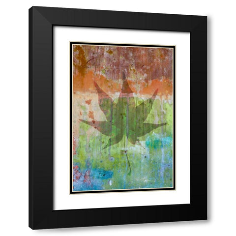 Maple Leaf I Black Modern Wood Framed Art Print with Double Matting by Mahan, Kathy