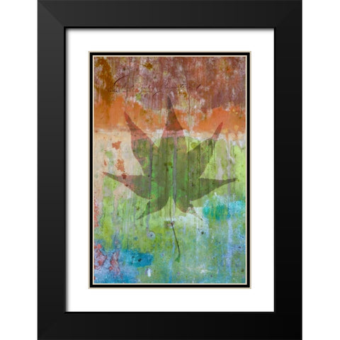 Maple Leaf I Black Modern Wood Framed Art Print with Double Matting by Mahan, Kathy