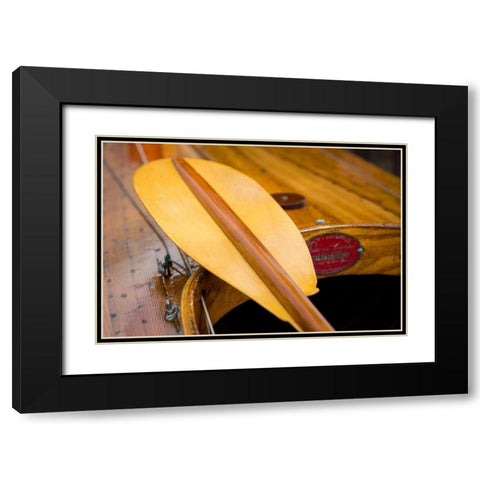 Rowboat Oar I Black Modern Wood Framed Art Print with Double Matting by Mahan, Kathy