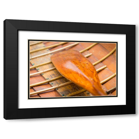 Rowboat Oar II Black Modern Wood Framed Art Print with Double Matting by Mahan, Kathy