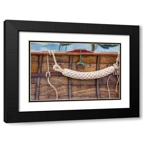 On the Boat I Black Modern Wood Framed Art Print with Double Matting by Mahan, Kathy