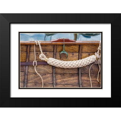 On the Boat I Black Modern Wood Framed Art Print with Double Matting by Mahan, Kathy