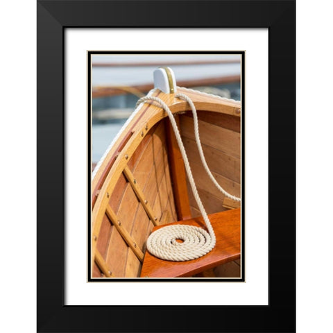 On the Boat IV Black Modern Wood Framed Art Print with Double Matting by Mahan, Kathy