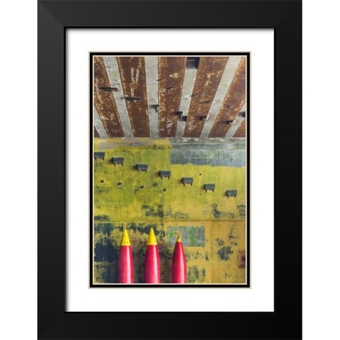 Abstract Paint I Black Modern Wood Framed Art Print with Double Matting by Mahan, Kathy
