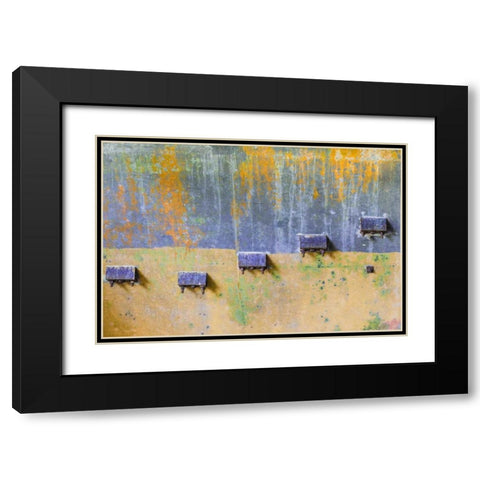 Abstract Paint III Black Modern Wood Framed Art Print with Double Matting by Mahan, Kathy