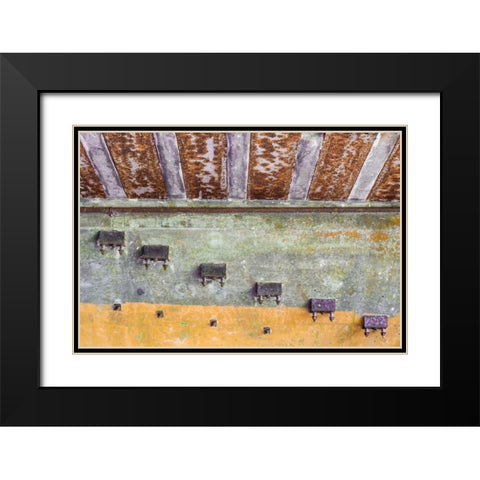 Abstract Paint IV Black Modern Wood Framed Art Print with Double Matting by Mahan, Kathy