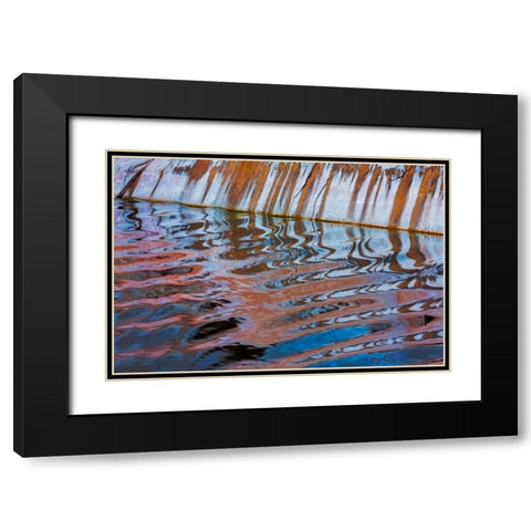 Boat Wake I Black Modern Wood Framed Art Print with Double Matting by Mahan, Kathy