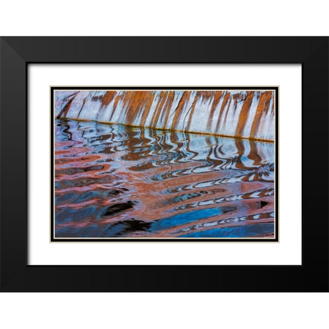 Boat Wake I Black Modern Wood Framed Art Print with Double Matting by Mahan, Kathy