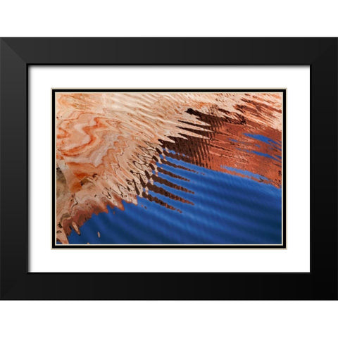 Boat Wake II Black Modern Wood Framed Art Print with Double Matting by Mahan, Kathy