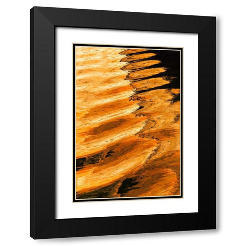 Golden Reflection II Black Modern Wood Framed Art Print with Double Matting by Mahan, Kathy
