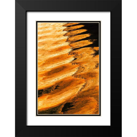 Golden Reflection II Black Modern Wood Framed Art Print with Double Matting by Mahan, Kathy