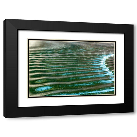 Wake Ripples I Black Modern Wood Framed Art Print with Double Matting by Mahan, Kathy