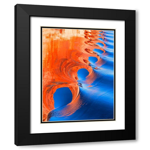 Wake Spiral II Black Modern Wood Framed Art Print with Double Matting by Mahan, Kathy