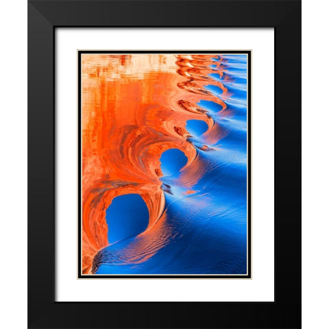 Wake Spiral II Black Modern Wood Framed Art Print with Double Matting by Mahan, Kathy