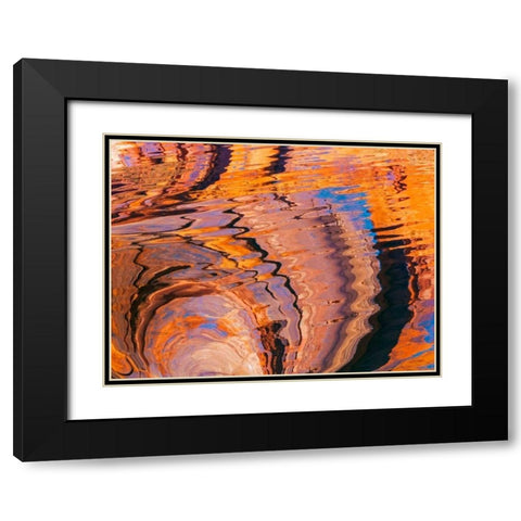 Ripples of Color I Black Modern Wood Framed Art Print with Double Matting by Mahan, Kathy