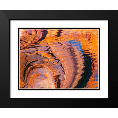 Ripples of Color I Black Modern Wood Framed Art Print with Double Matting by Mahan, Kathy