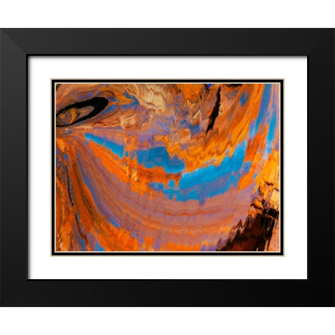 Ripples of Color II Black Modern Wood Framed Art Print with Double Matting by Mahan, Kathy
