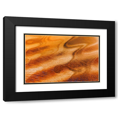 Golden Water II Black Modern Wood Framed Art Print with Double Matting by Mahan, Kathy