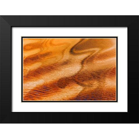 Golden Water II Black Modern Wood Framed Art Print with Double Matting by Mahan, Kathy