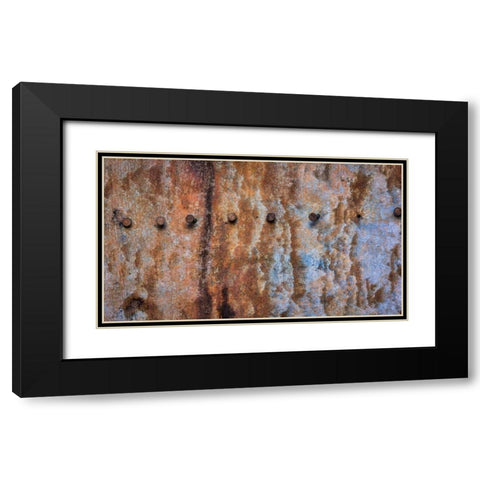 Corroded Metal II Black Modern Wood Framed Art Print with Double Matting by Mahan, Kathy