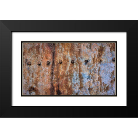 Corroded Metal II Black Modern Wood Framed Art Print with Double Matting by Mahan, Kathy