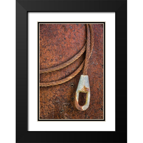 Rusty Metal I Black Modern Wood Framed Art Print with Double Matting by Mahan, Kathy