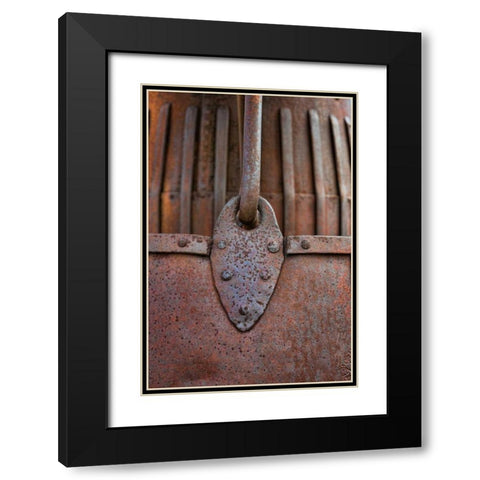 Rusty Metal II Black Modern Wood Framed Art Print with Double Matting by Mahan, Kathy