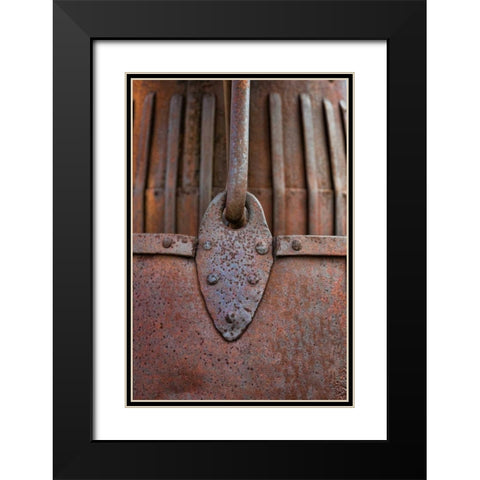 Rusty Metal II Black Modern Wood Framed Art Print with Double Matting by Mahan, Kathy