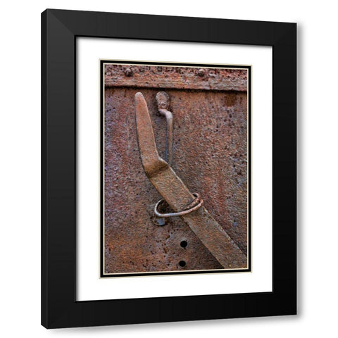 Rusty Metal III Black Modern Wood Framed Art Print with Double Matting by Mahan, Kathy