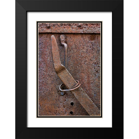 Rusty Metal III Black Modern Wood Framed Art Print with Double Matting by Mahan, Kathy