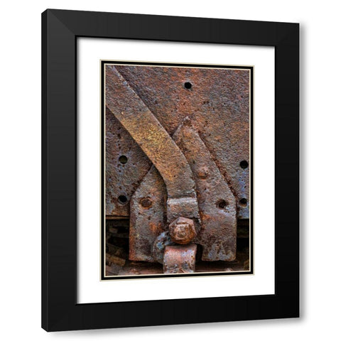 Rusty Metal IV Black Modern Wood Framed Art Print with Double Matting by Mahan, Kathy