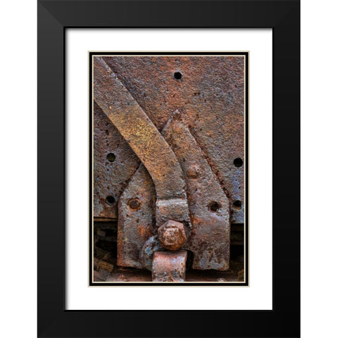 Rusty Metal IV Black Modern Wood Framed Art Print with Double Matting by Mahan, Kathy