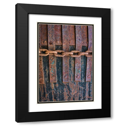 Rusty Metal VI Black Modern Wood Framed Art Print with Double Matting by Mahan, Kathy