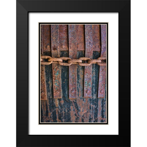 Rusty Metal VI Black Modern Wood Framed Art Print with Double Matting by Mahan, Kathy