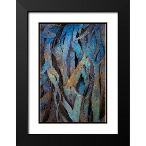 Sculptural Metal V Black Modern Wood Framed Art Print with Double Matting by Mahan, Kathy