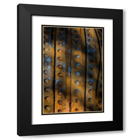 Sculptural Metal VI Black Modern Wood Framed Art Print with Double Matting by Mahan, Kathy