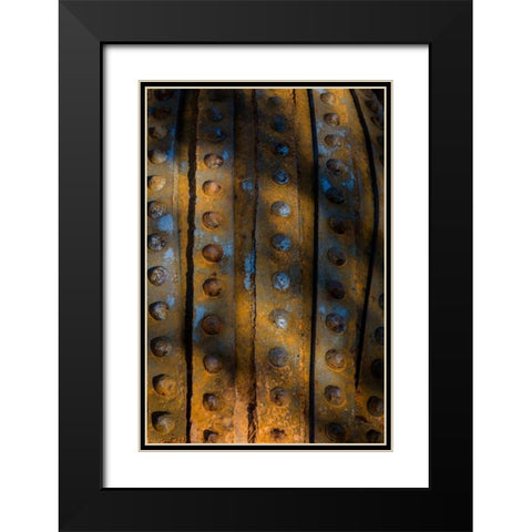 Sculptural Metal VI Black Modern Wood Framed Art Print with Double Matting by Mahan, Kathy