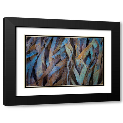 Sculptural Metal VII Black Modern Wood Framed Art Print with Double Matting by Mahan, Kathy