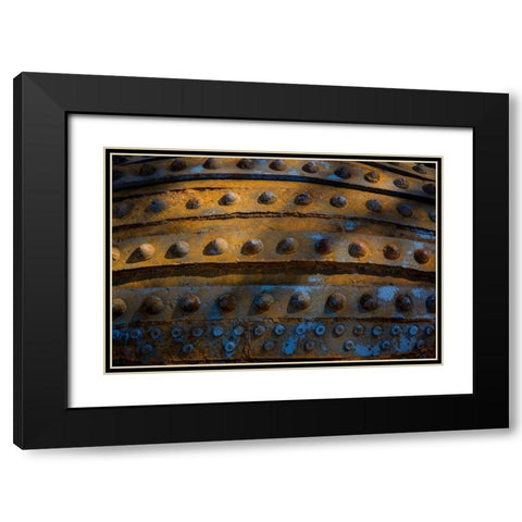 Sculptural Metal VIII Black Modern Wood Framed Art Print with Double Matting by Mahan, Kathy