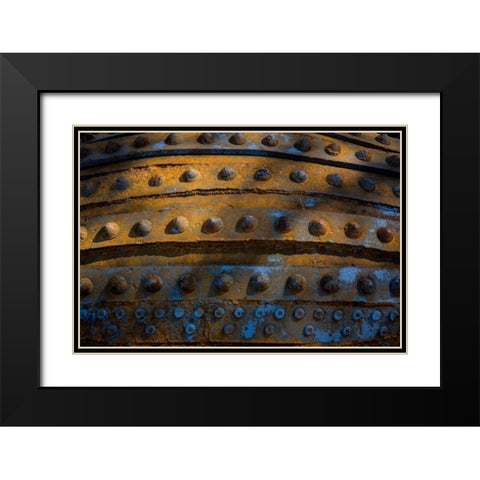 Sculptural Metal VIII Black Modern Wood Framed Art Print with Double Matting by Mahan, Kathy