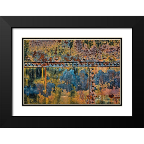 Sculptural Metal X Black Modern Wood Framed Art Print with Double Matting by Mahan, Kathy