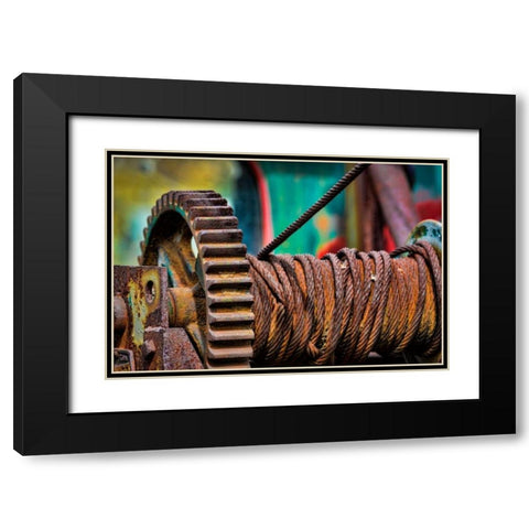 Old Tow Truck II Black Modern Wood Framed Art Print with Double Matting by Mahan, Kathy