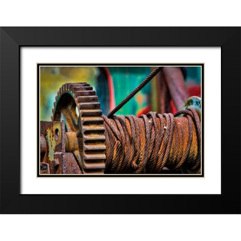 Old Tow Truck II Black Modern Wood Framed Art Print with Double Matting by Mahan, Kathy