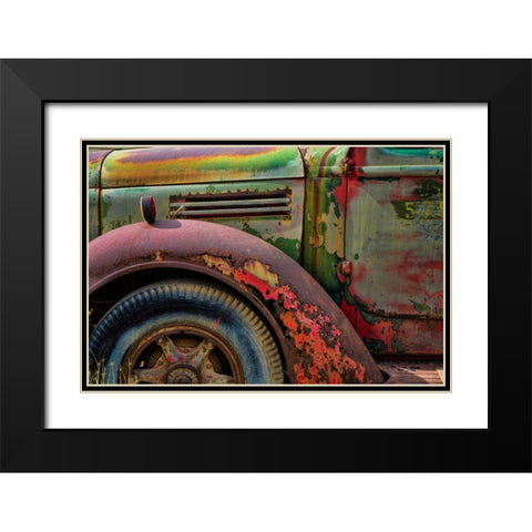 Old Truck III Black Modern Wood Framed Art Print with Double Matting by Mahan, Kathy