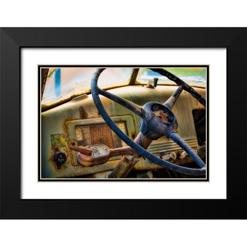 Old Truck IV Black Modern Wood Framed Art Print with Double Matting by Mahan, Kathy