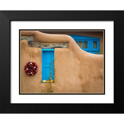 New Mexico Adobe I Black Modern Wood Framed Art Print with Double Matting by Mahan, Kathy